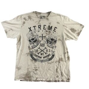 Xtreme Couture Graphic T-Shirt Men's 2XL Customs Motors Blazing Roadway Grunge